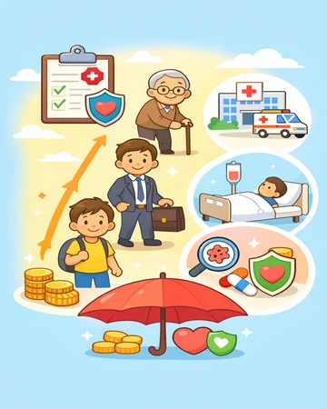 질병보험 보험료 산정 기준과 연령 보장 범위 설명15