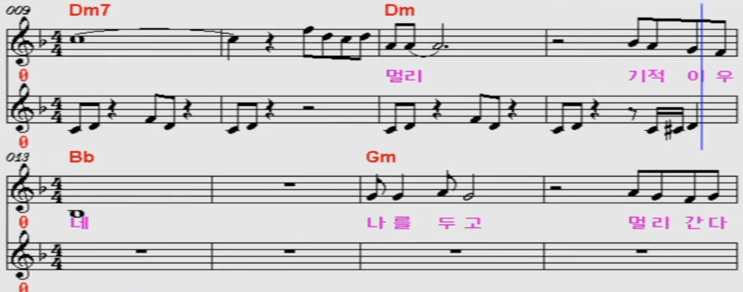 한가빈(이은하) 밤차 악보