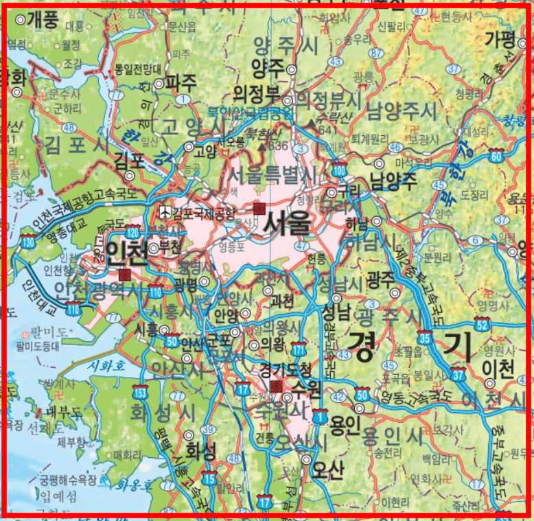 전국지도 보기 (국토지리정보원)