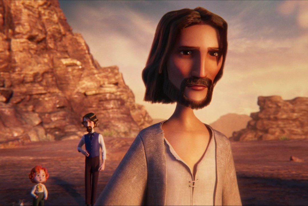 애니메이션 킹 오브 킹스에서 월터와 함께 등장한 예수 그리스도의 장면