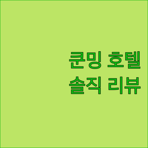 쿤밍 통더 플라자 호텔 격파! 솔직 ..