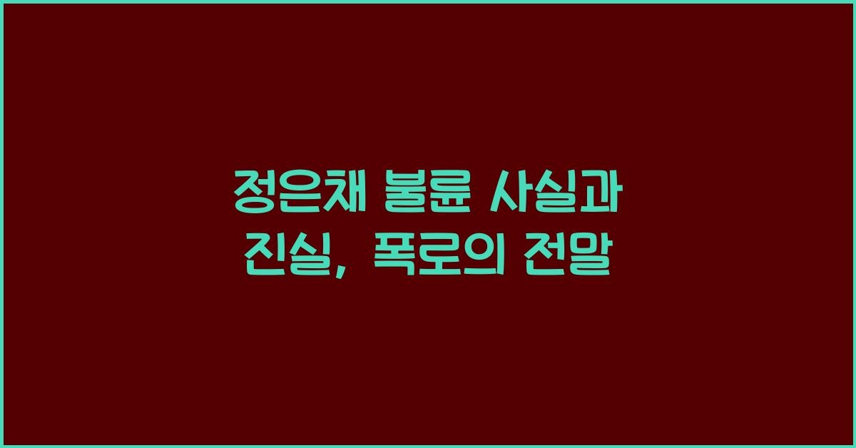 정은채 불륜