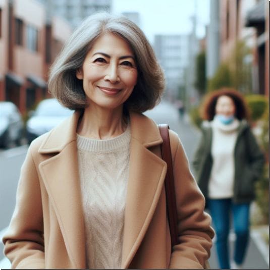 젊게 사는 여성 노인