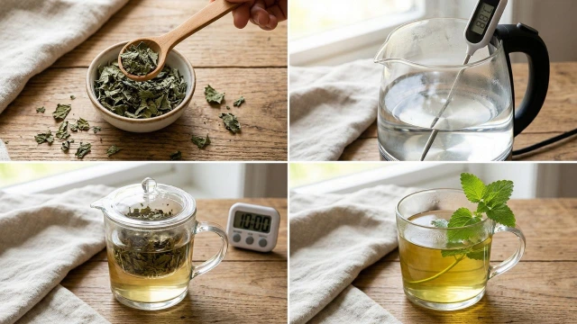 레몬밤차 만들기 단계별 레시피 계량 우리기 완성