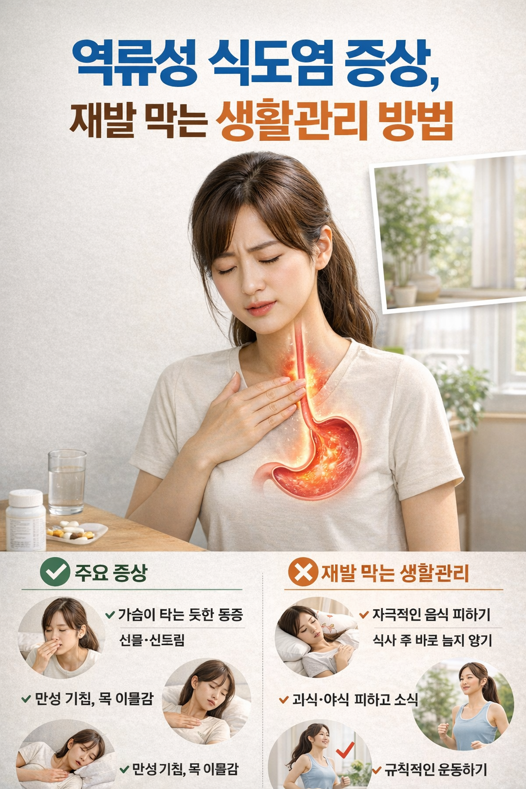 역류성 식도염 증상, 재발 막는 생활관리 방법