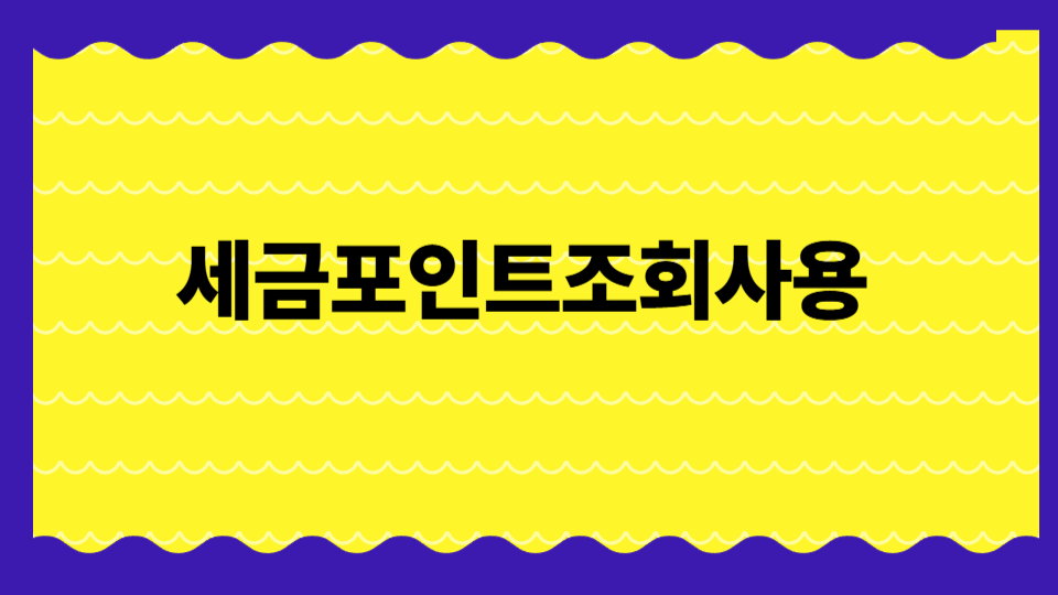 세금포인트사용