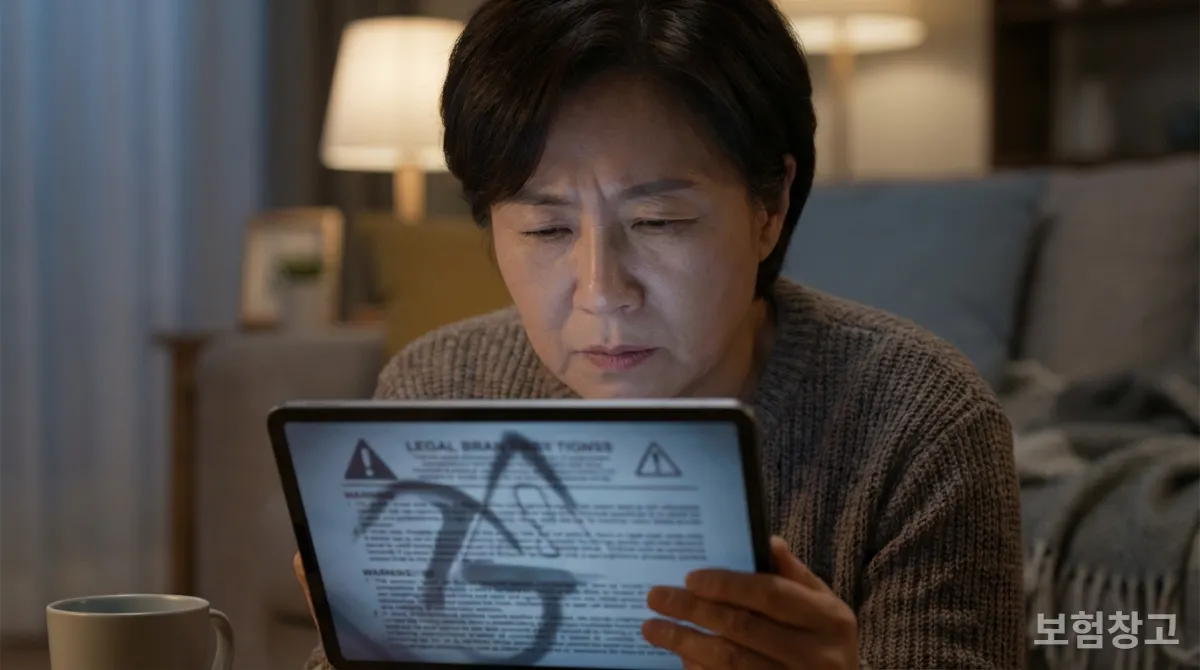 AI 보험 서비스의 개인정보 보호 정책을 신중하게 검토하는 한국인