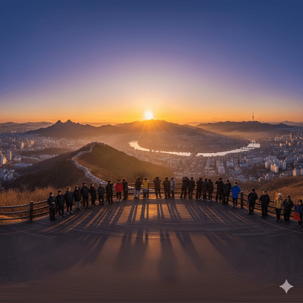 '서대문 안산 봉수대' 일출 모습