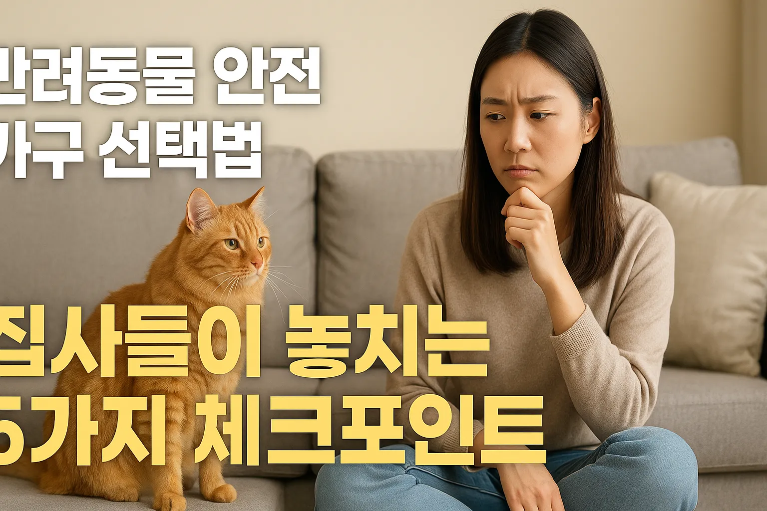 반려동물 안전 가구 선택법! 집사들이 놓치는 5가지 체크포인트