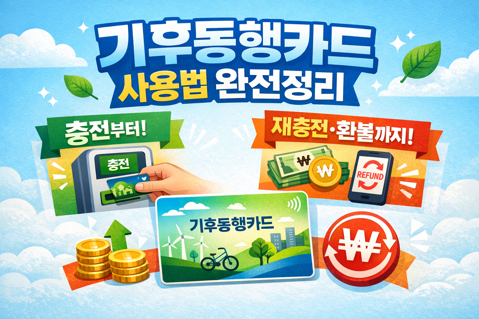 기후동행카드 사용법 완전정리, 충전부터 재충전·환불까지