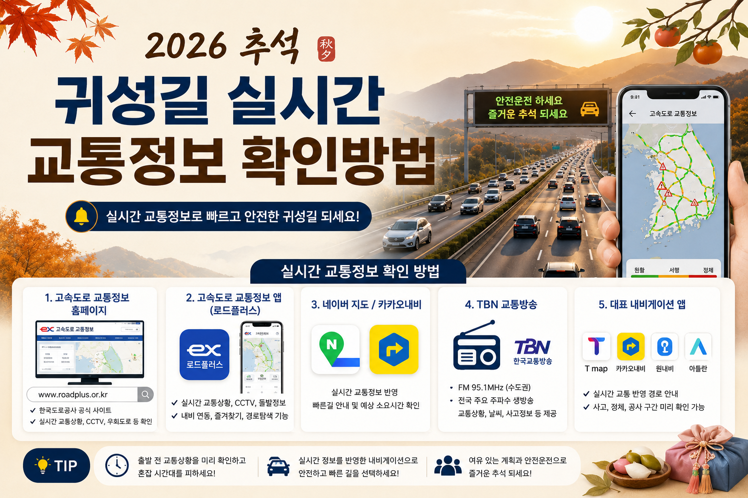 2026 추석 귀성길 실시간 교통정보 확인방법