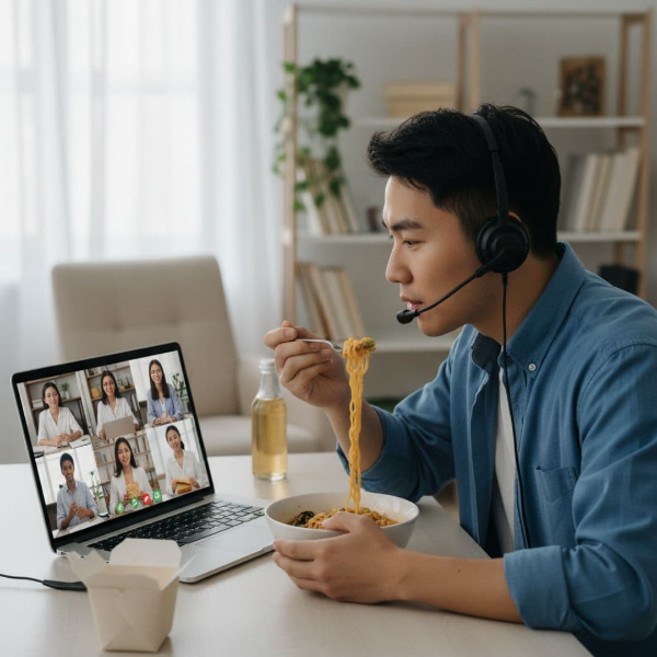 인공지능 시대에 온라인 미팅속 식사예절에 대해 알어 봅니다.