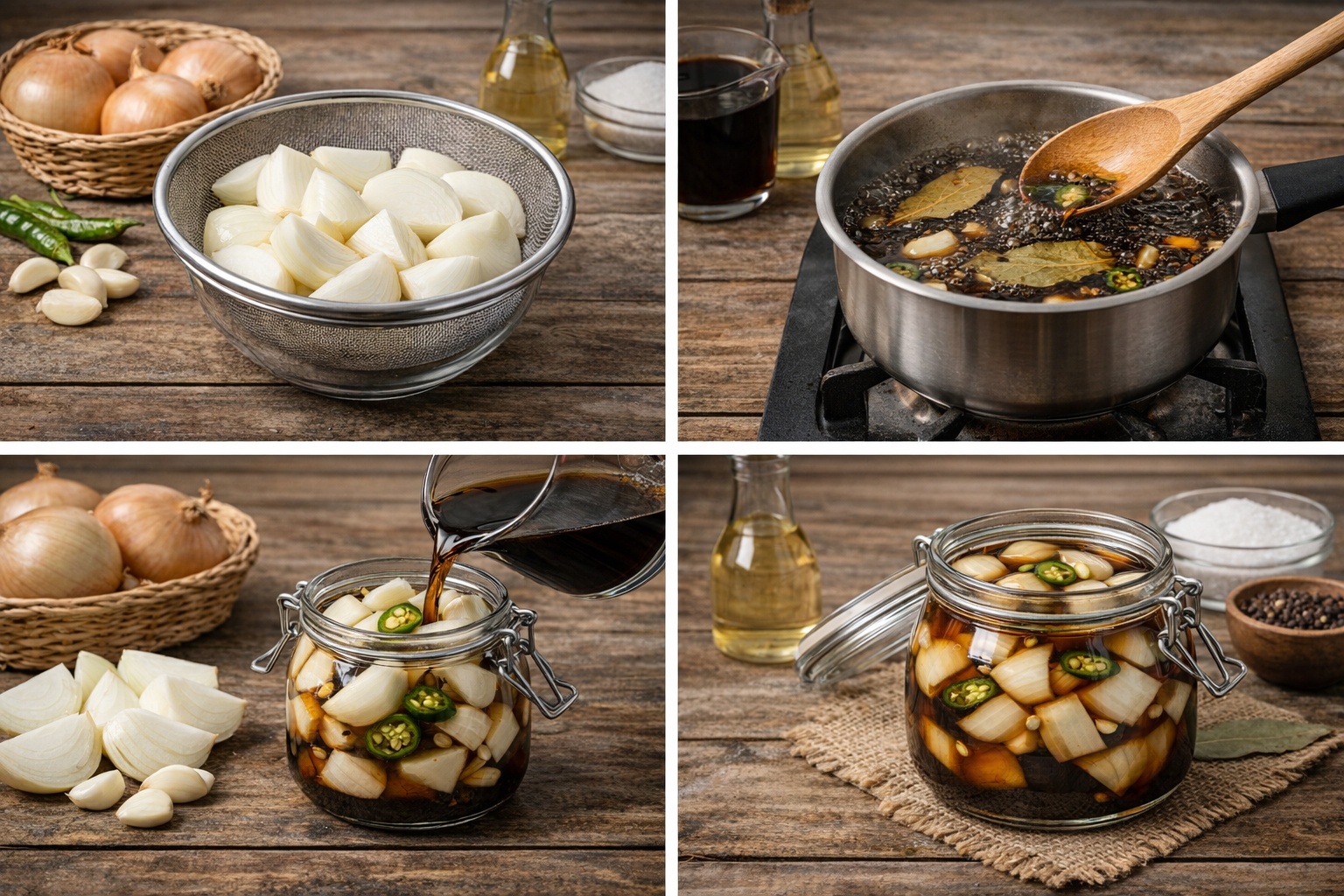 양파장아찌 담그는 과정