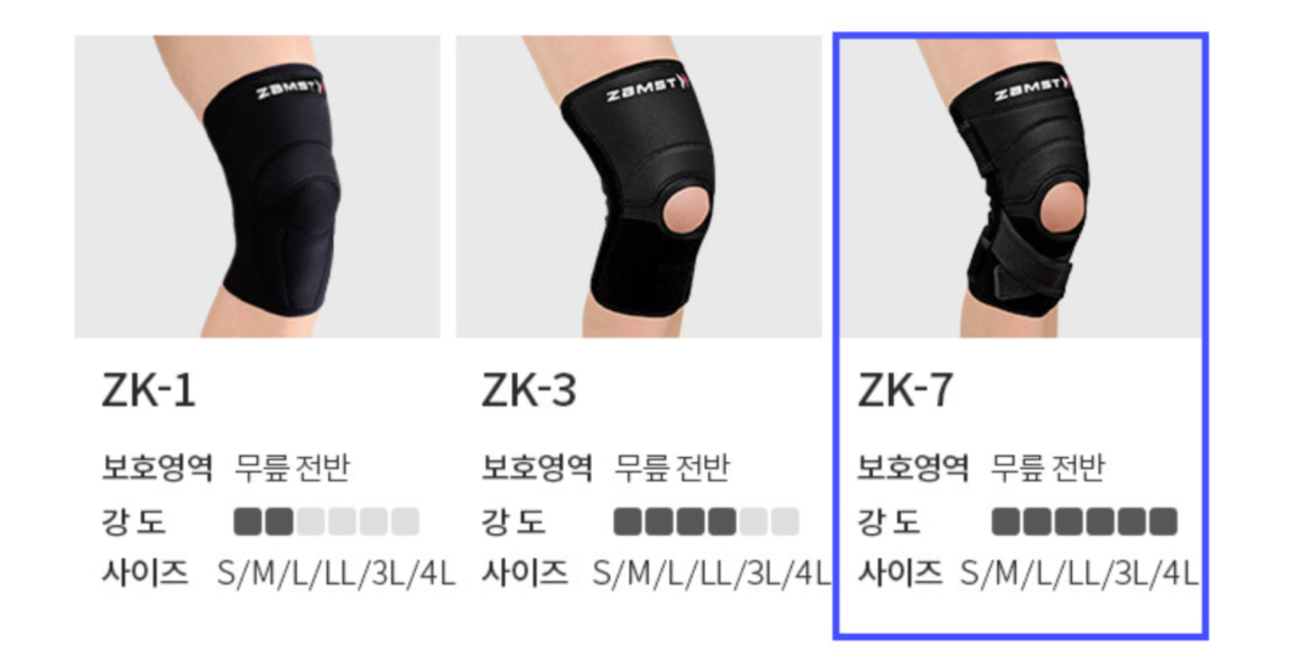 잠스트 무릎보호대