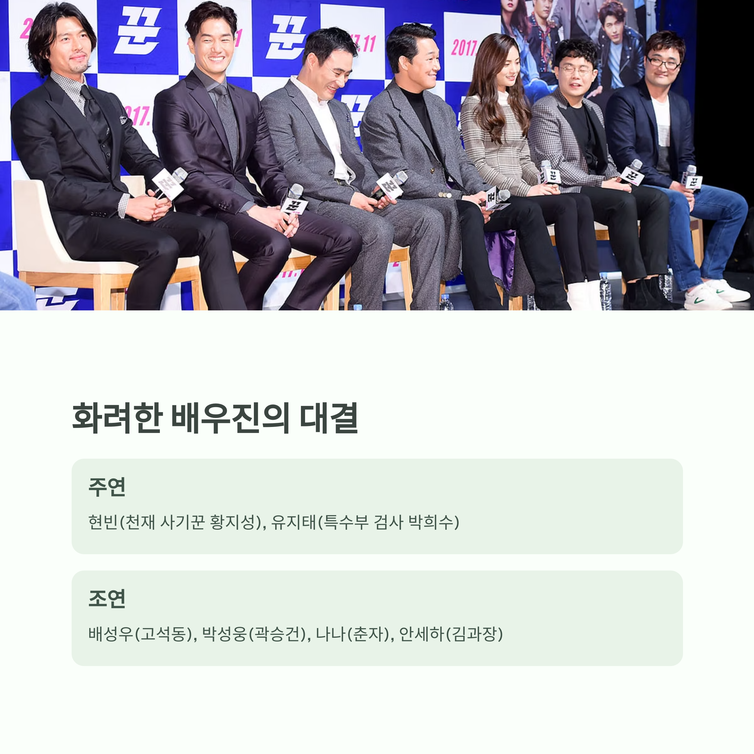 꾼 영화 출연진 정보 관련 사진