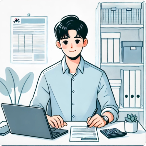 종합소득세 신고를 하는 모습을 표현한 이미지