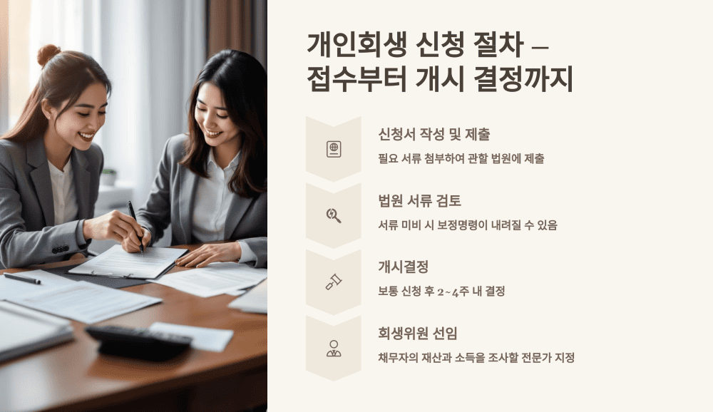 개인회생 신청 절차 – 접수부터 개시 결정까지