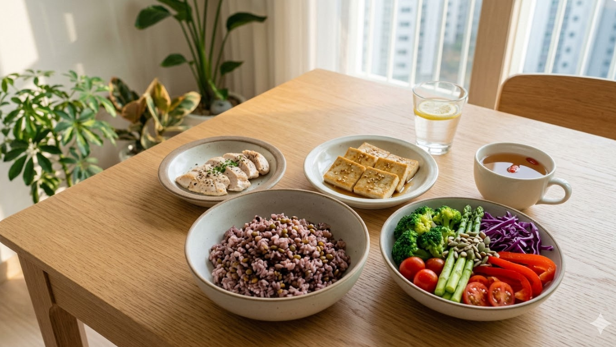 하이브리드 단백질 전략 (동물성, 식물성, 흡수율비교)