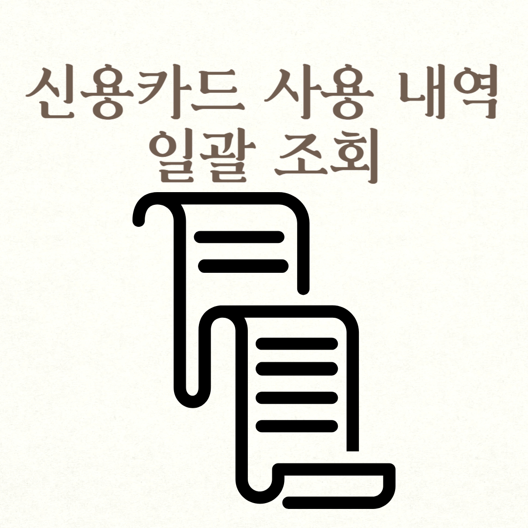 신용카드 사용 내역 일괄 조회