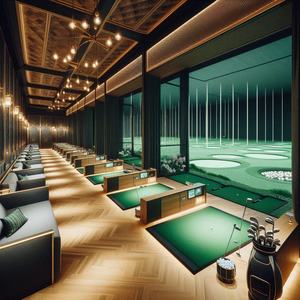 실내골프연습장 배경