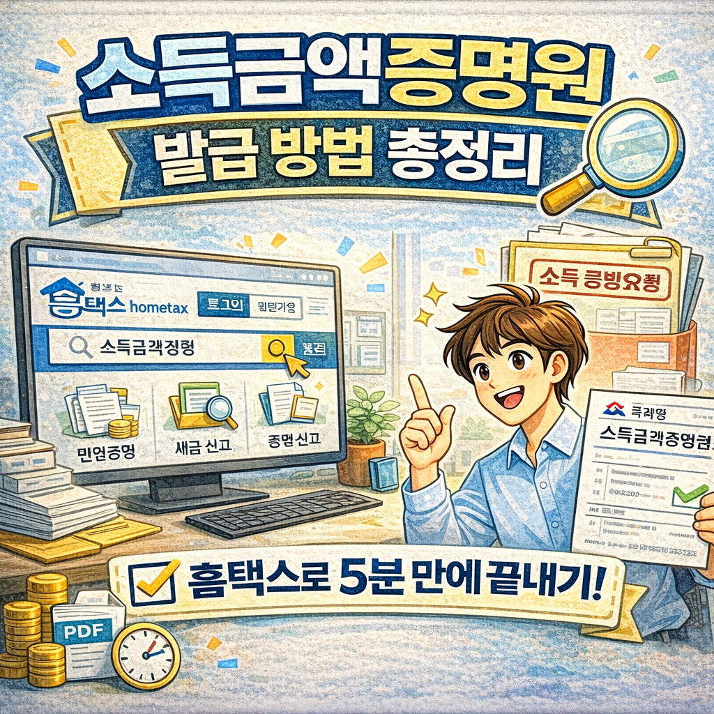 소득금액증명원 발급 방법 총정리