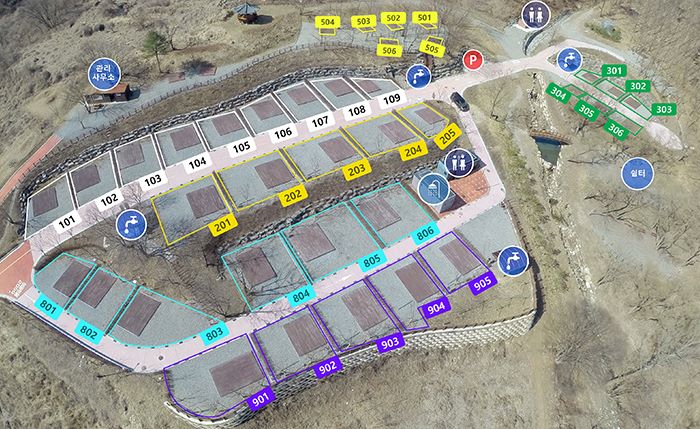 대둔산수락캠핑장_배치도