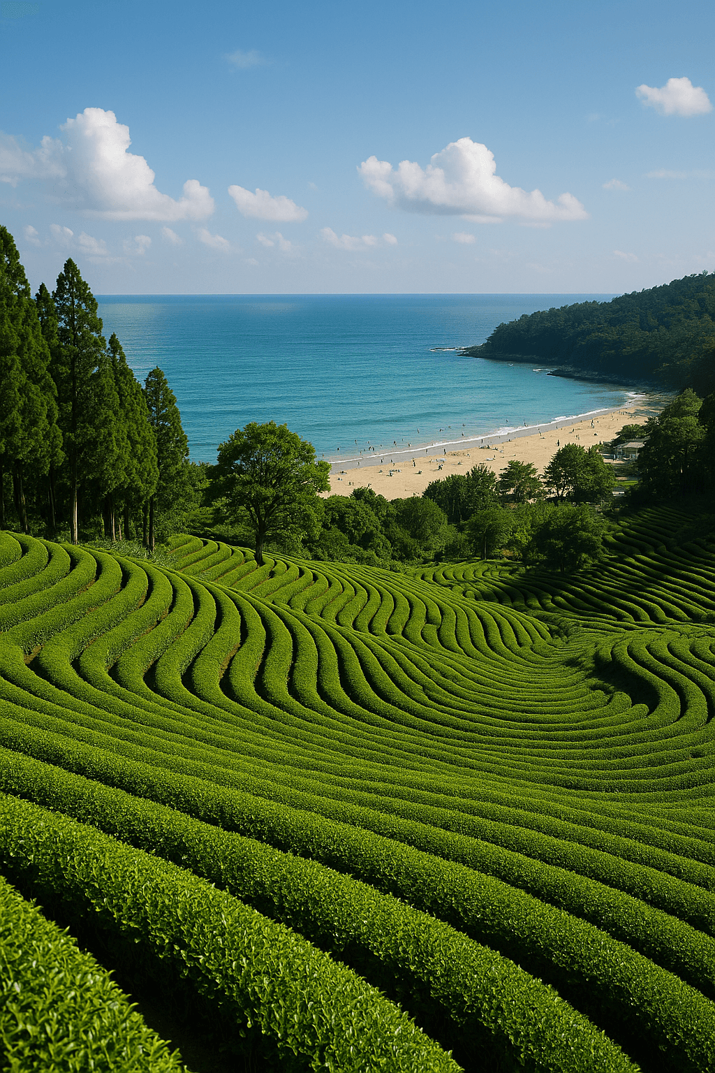 보성 녹차밭과 율포해수욕장에서 만나는 초록의 향기와 푸른 바다 여행