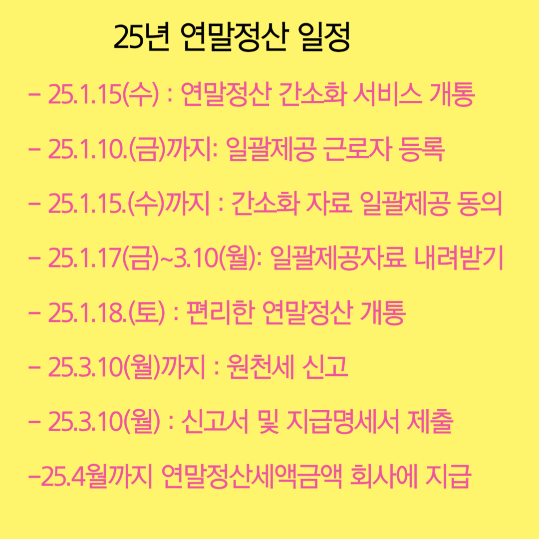 연말정산기간과 국세청 연말정산 간소화 서비스