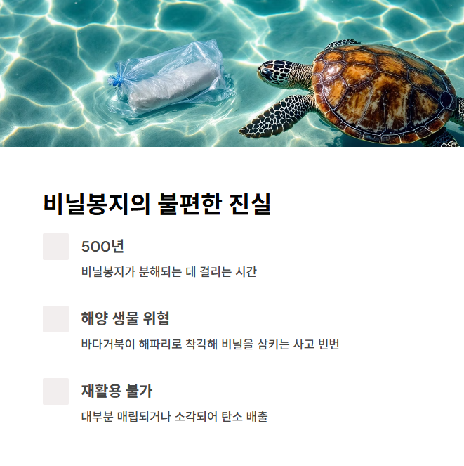 일회용 비닐봉지의 문제점