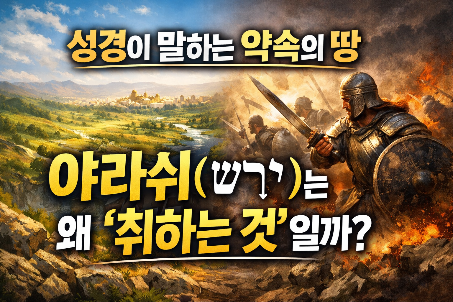 제목 썸네일 : 히브리어 단어 "야라쉬"