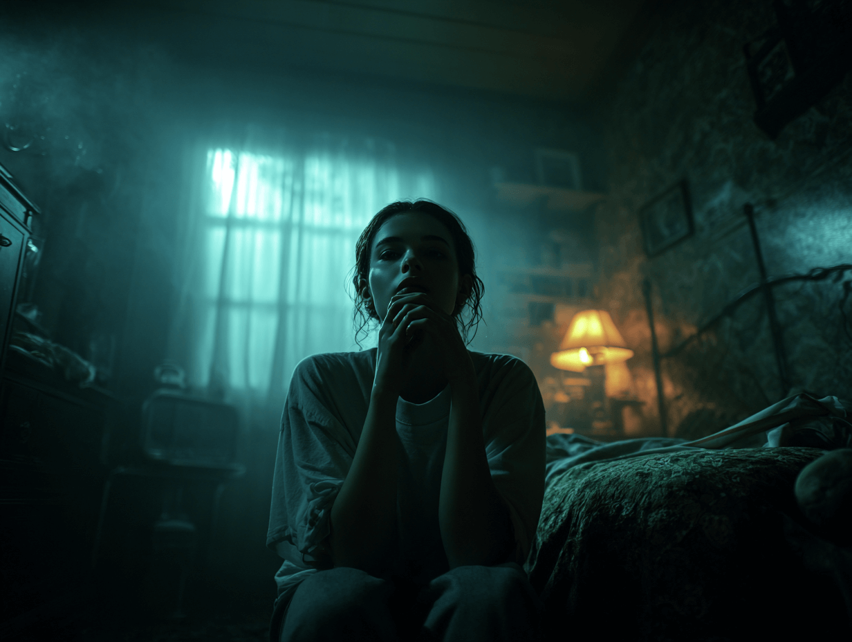 어두운-방-안에-앉아있는-여성