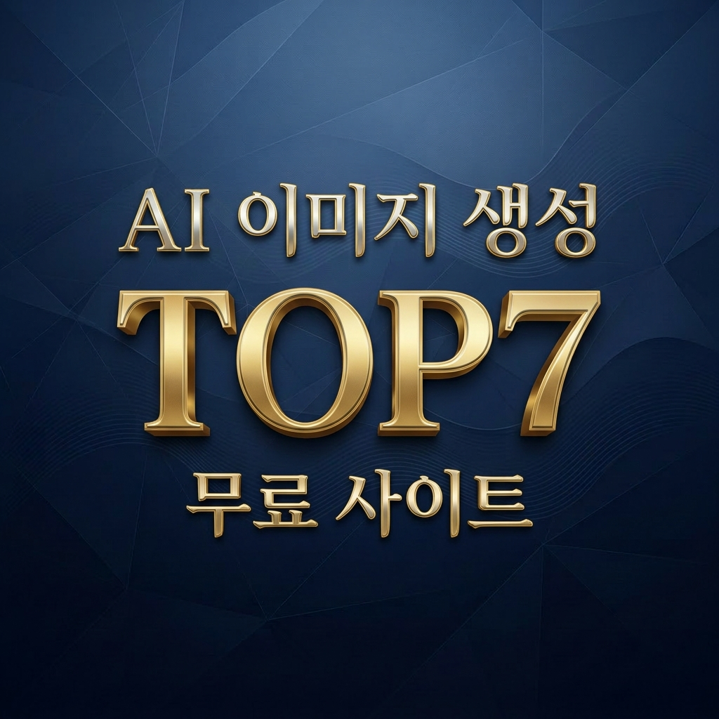 AI 이미지 생성 무료 사이트 TOP7 추천을 소개하는 블로그 썸네일