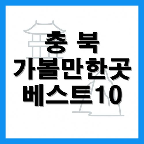 충북 가볼만한곳 베스트10 썸네일
