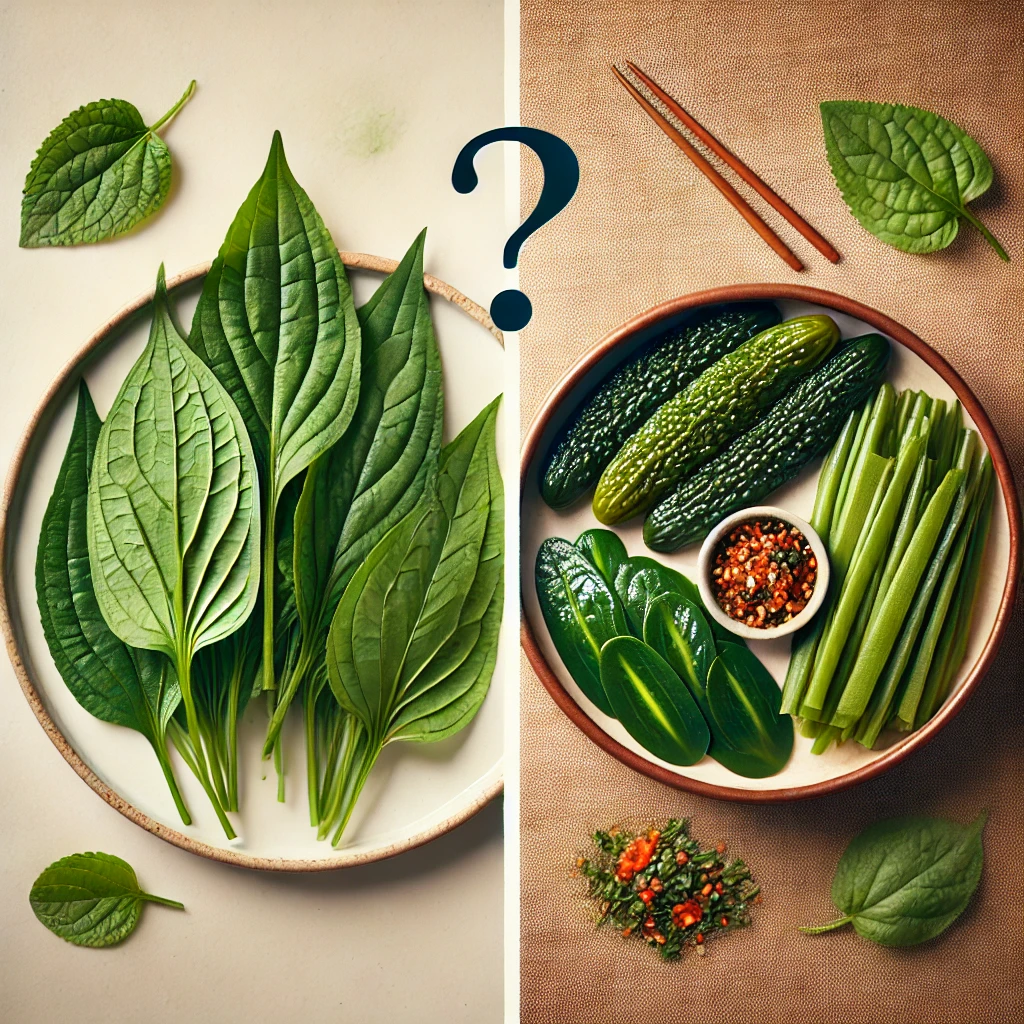 생깻잎 절인깻잎 중에 뭐가 건강에 더 좋은지 고민하는 이미지