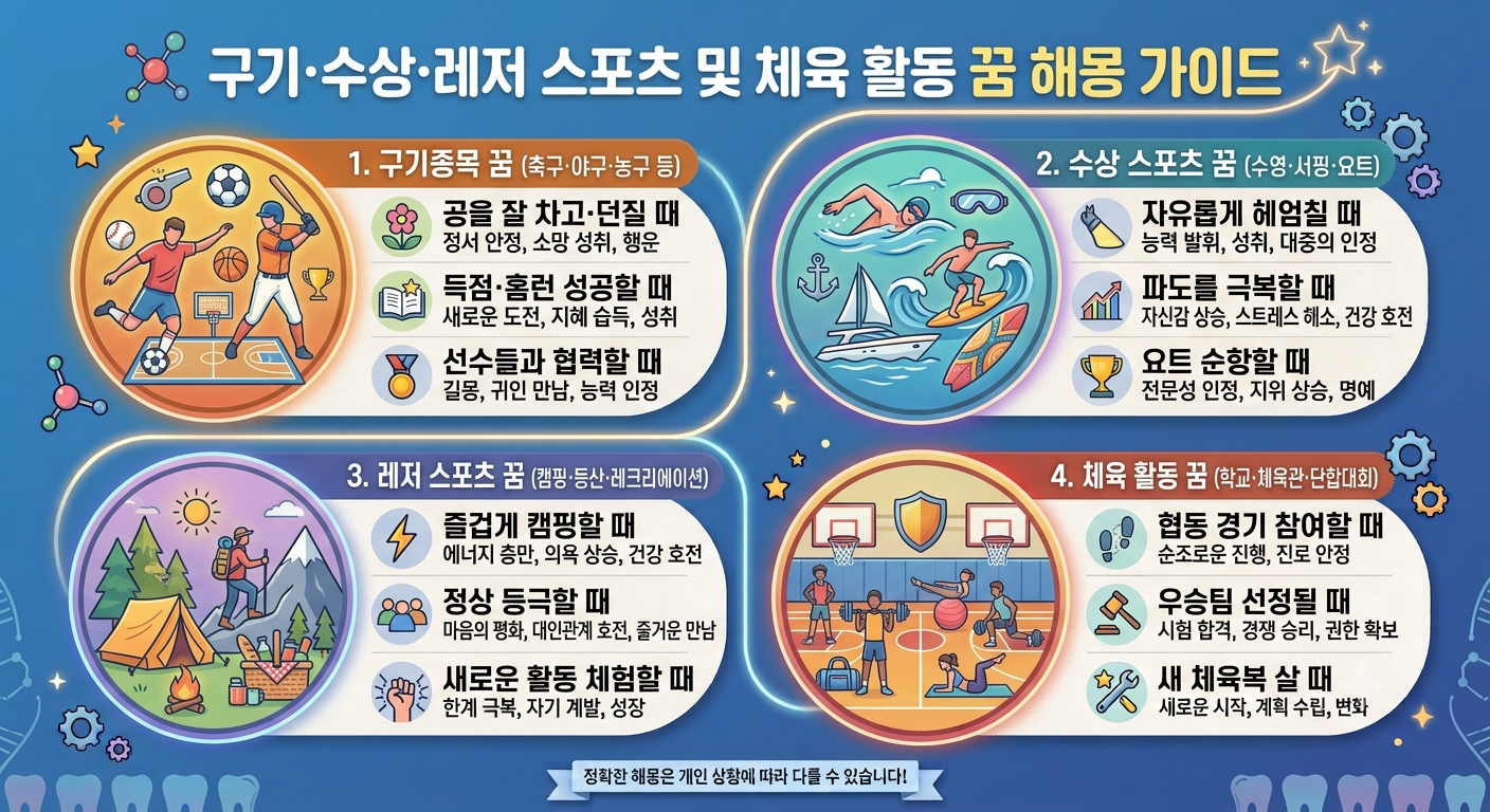 구기종목&middot;수상&middot;레저 스포츠 및 체육 활동 꿈