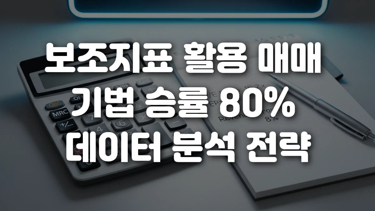 보조지표 활용 매매 기법 승률 80 데이터 분석 전략