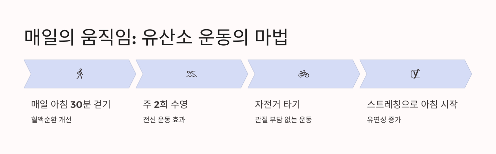 노화방지 생활습관 : 매일의 움직임(유산소 운동)