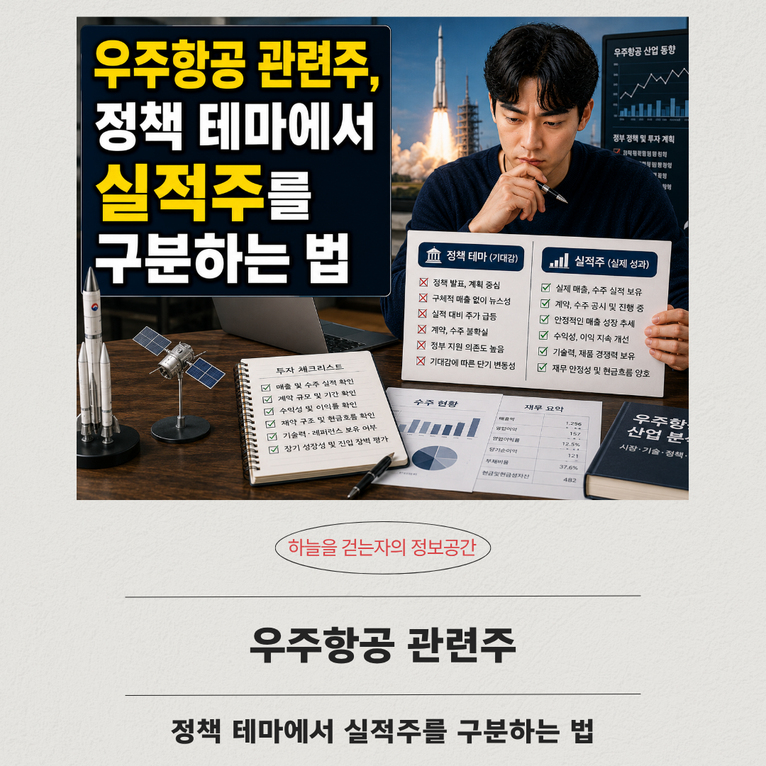 우주항공 관련주, 정책 테마에서 실적주를 구분하는 법