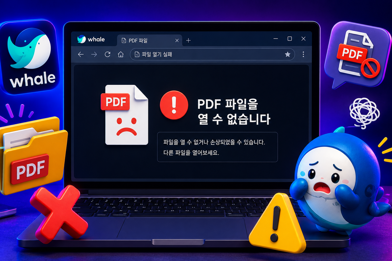 웨일 브라우저 PDF 파일 안열림 해결방법 총정리 2026 최신 PDF 뷰어 오류 원인