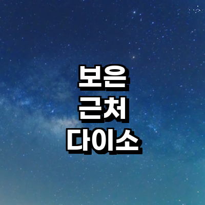 보은군 종합생활용품 다이소