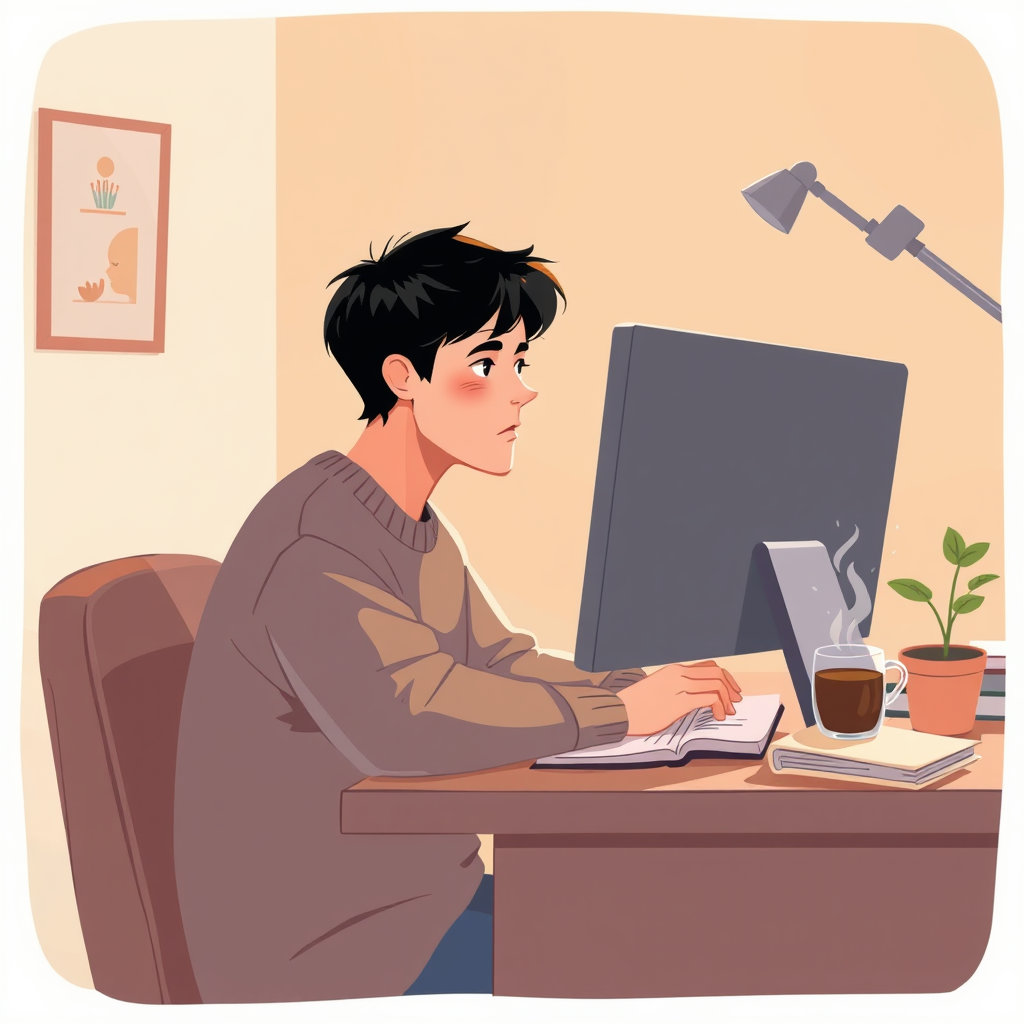 청년 학자금 대출이자 사업에 대해 검색하고 있는 모습