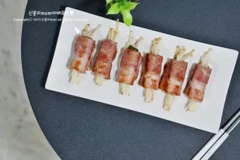 아이 버섯 먹이기 맛있게 레시피 팽이버섯 베이컨말이_8