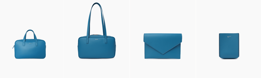 피브레노 가방 미니바게트백 두 블루 컬러파인더