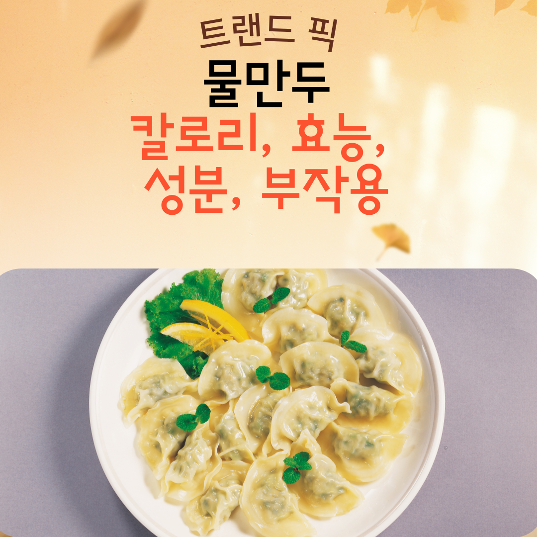물만두 칼로리, 효능, 성분, 부작용 – 부드럽게 즐기는 저칼로리 만두