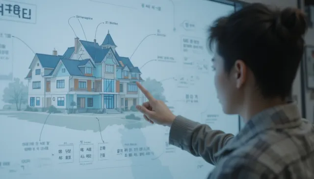 등기부등본 화면에서 해당 도면을 가리키는 장면