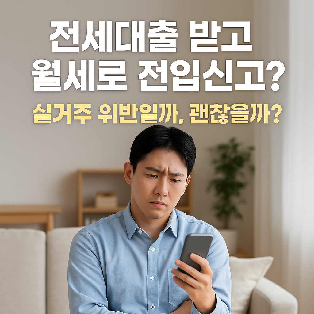 전세대출 받고 전입신고 했는데, 다시 월세로 옮겨도 될까?