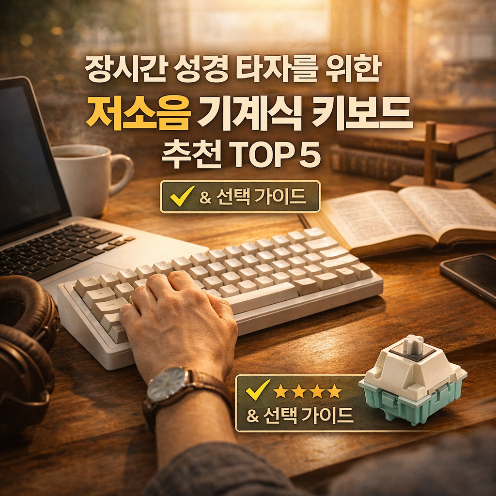 저소음 기계식 키보드 추천 TOP 5 및 손목 안 아픈 타건 비결 (2026)