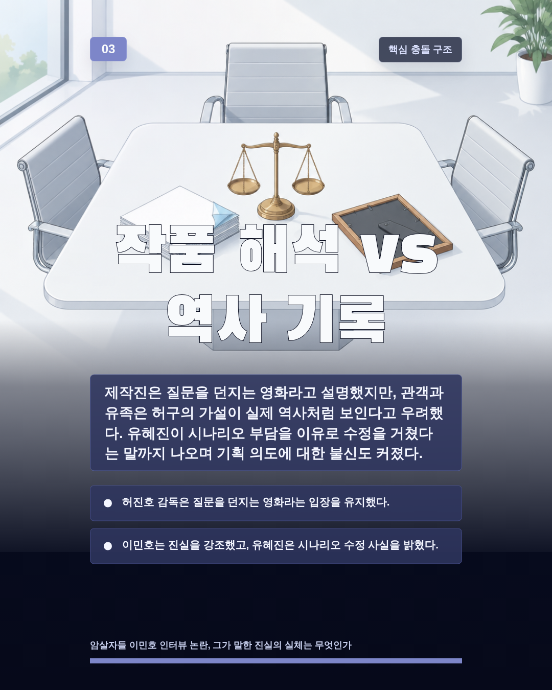 작품 해석 vs 역사 기록