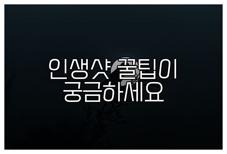 인생샷 꿀팁이 궁금하세요