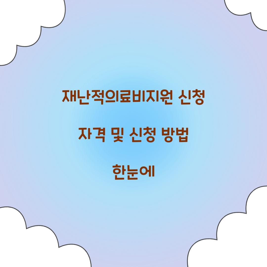 재난적의료비지원 신청